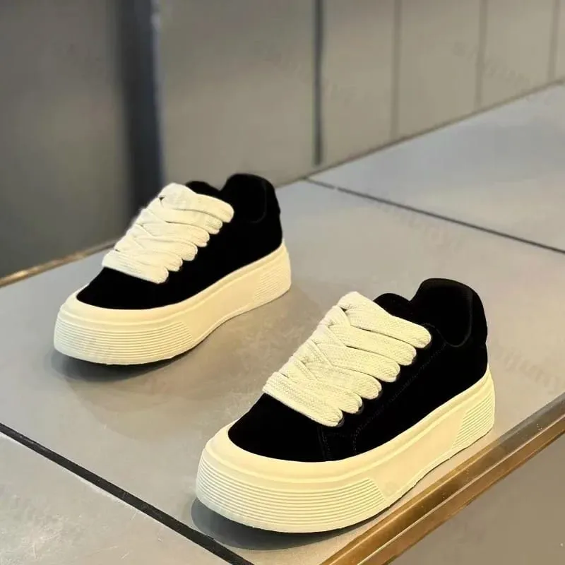 Men Casual Sports Shoes Spring Autumn Comfortable Anti Slip Outdoor Running Shoe Fashion Lace Up Platform Retro Vulcanized Shoes — image 1