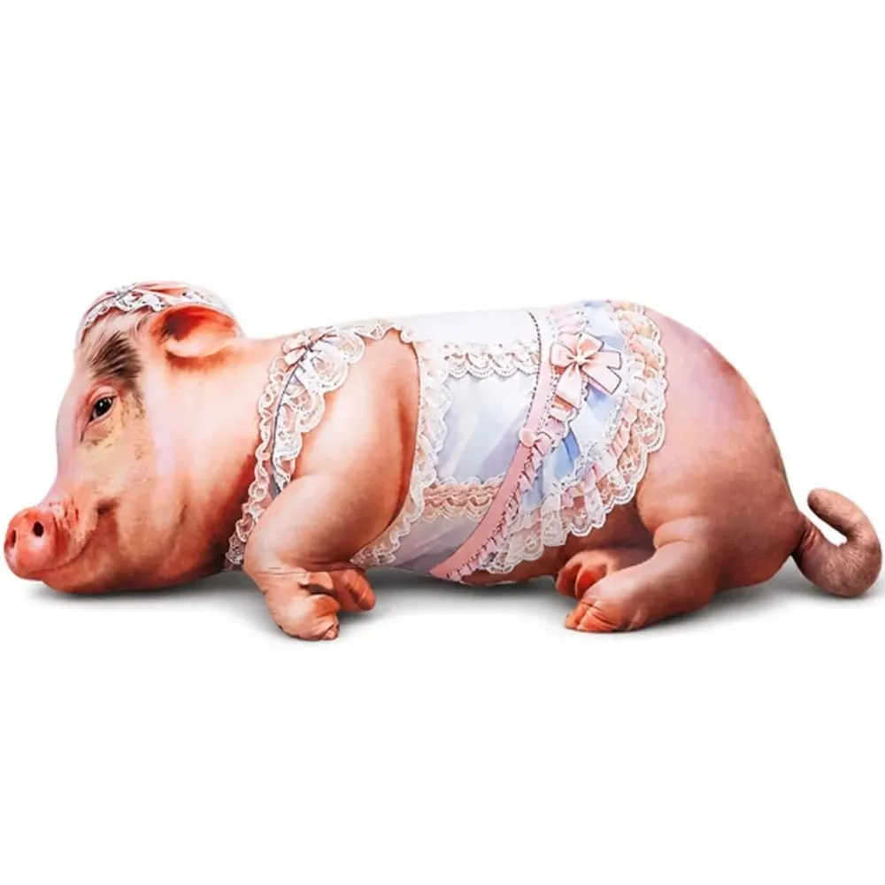 Material Animal Body Pillow PP Cotton Filled Soft Texture Animal Cushion 40cm Size Cute Design Pig Keychain Bedroom Use