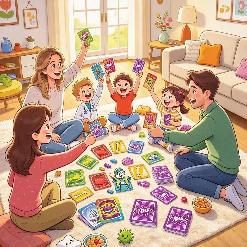 2026 Family Strategy Card Game Set Virus Series 1&2 & Halloween Adult Party Board Game Youth Group Interactive Entertainment — image 3