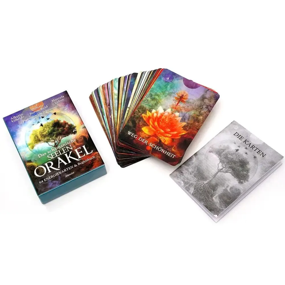 German 78pcs Das Schamanische Seelen Orakel Tarot Deck Prophecy Divination Comics Tarot Cards Family Party Board Game Toy — image 3