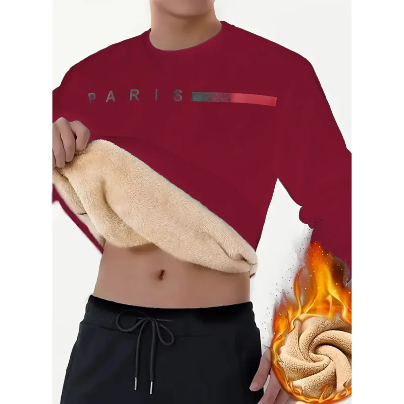 Caxemira masculina com gola redonda e caxemira grossa de inverno sob uma caxemira quente — image 8