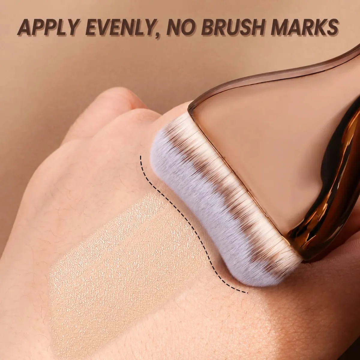 6pcs Makeup Brushes Set Professional Straight Line Liquid Foundation Makeup Brush Foundation Brush Blush Brush Loose Powder Bru — image 4