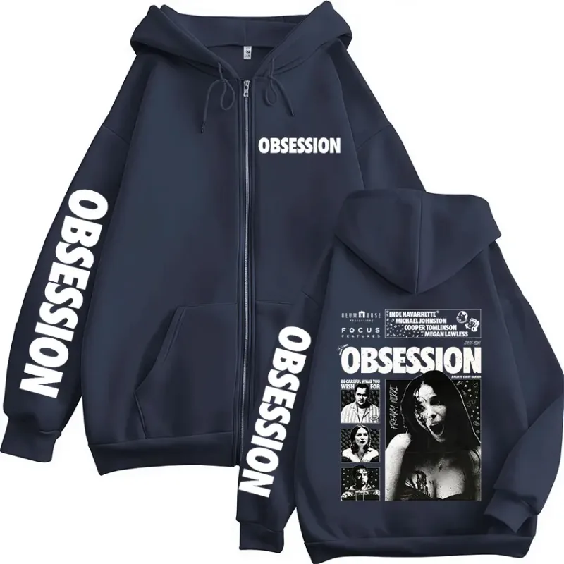 Horror Movie Obsession Nikki Zipper Hoodies Men's Women Casual Gothic Loose Long Sleeves Zip Up Hooded Sweatshirts Jackets Coats — image 4