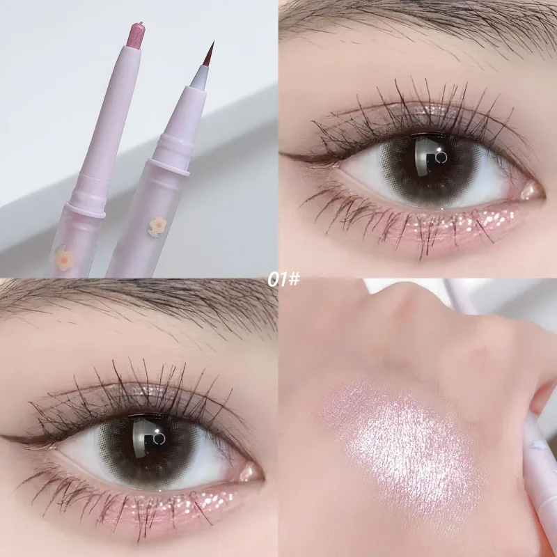 Double Head Aegyo Sal Eyeliner Liquid Down To Shadow Pencil Eye Highlighting Eyeshadow Stick Natural Big Eye Makeup Gel Pen