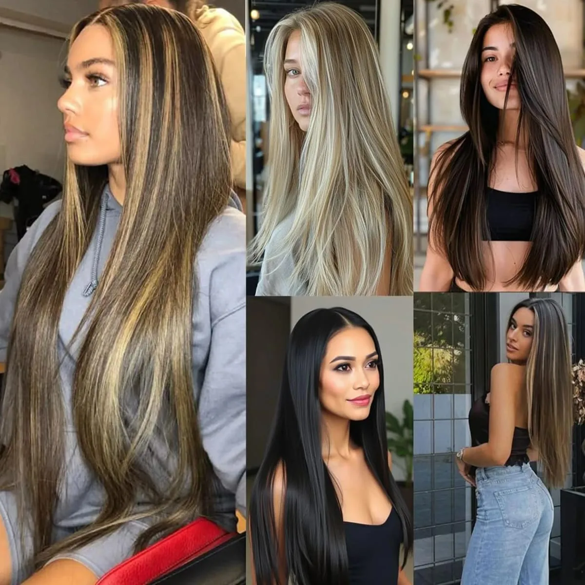 24 Inch Clip-in Hair Extensions 7 Pcs Long Straight Synthetic Hair Extensions Invisible Clip-ins Hairpieces for Women Daily