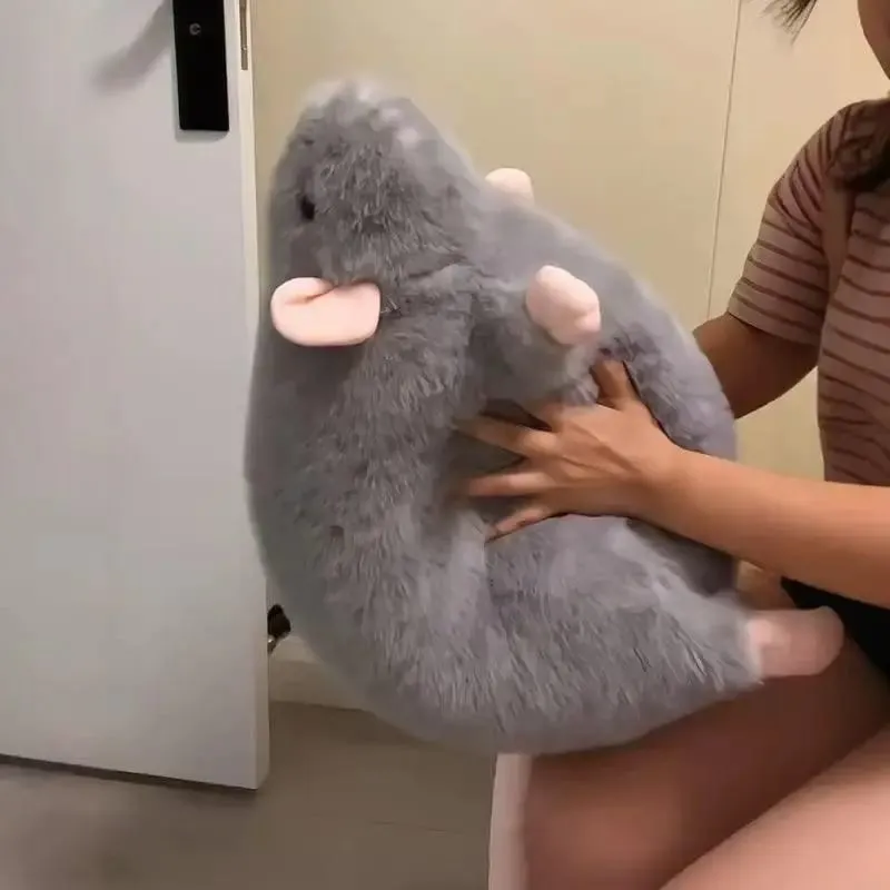 Soft Oversized Animal Figure Cute Simulation Big Mouse Plush Toy Pillow Birthday Gift 1Pcs 35/50/90cm Cartoon Flower Branch Rat — image 8