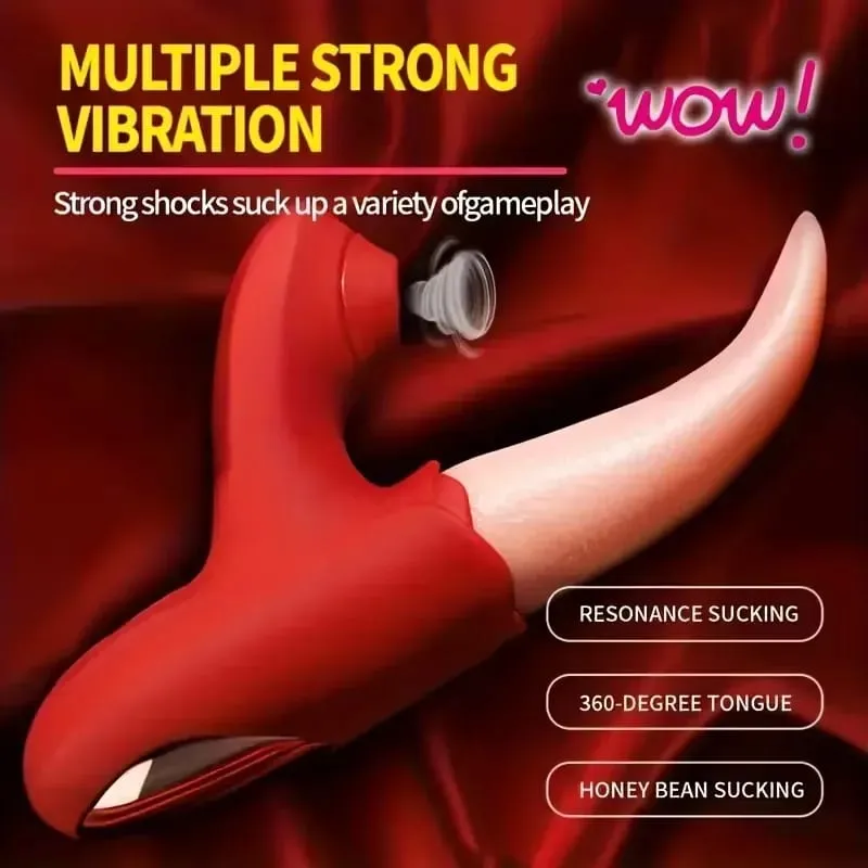 Napakahusay na Sucking Vibrator para sa Babae Dila Dila Clitoris Stimulator Sucker Vagina Massager Masturbation Pang-adultong Sex Toys Mga Laruan — image 5