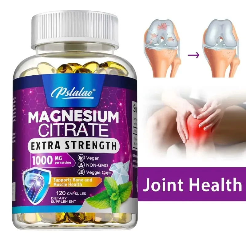 Magnesium Citrate 1000 Mg - Supplement for Stress Relaxation Bone Sleep Heart Health Nerve Muscle & Metabolism — image 1