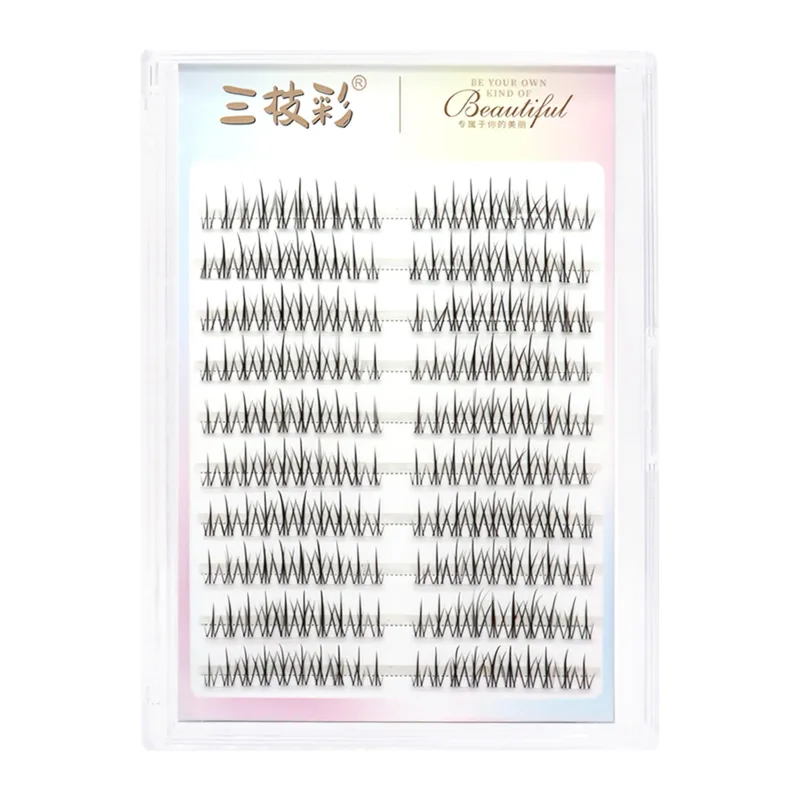 الرموش الصناعية C حليقة طبيعية و Wispy Lash Wisps Manga رموش ذاتية اللصق مثالية للفتيات ليلاً أدوات مكياج العيون
