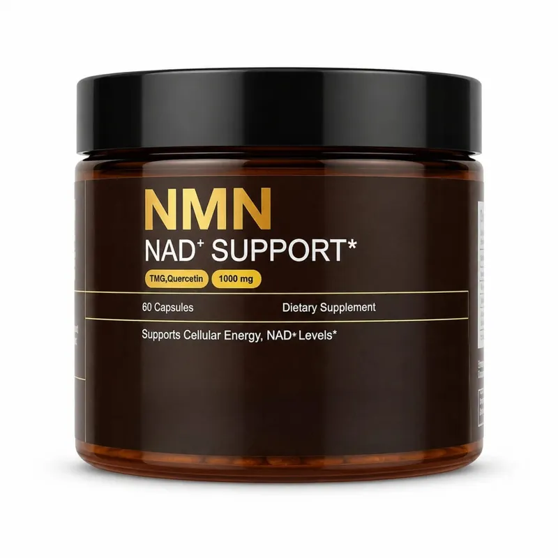 NMN Complex Supplement 1000mg Serving TMG Quercetin Resveratrol Capsules Cellular Wellness Supplement Supports Energy