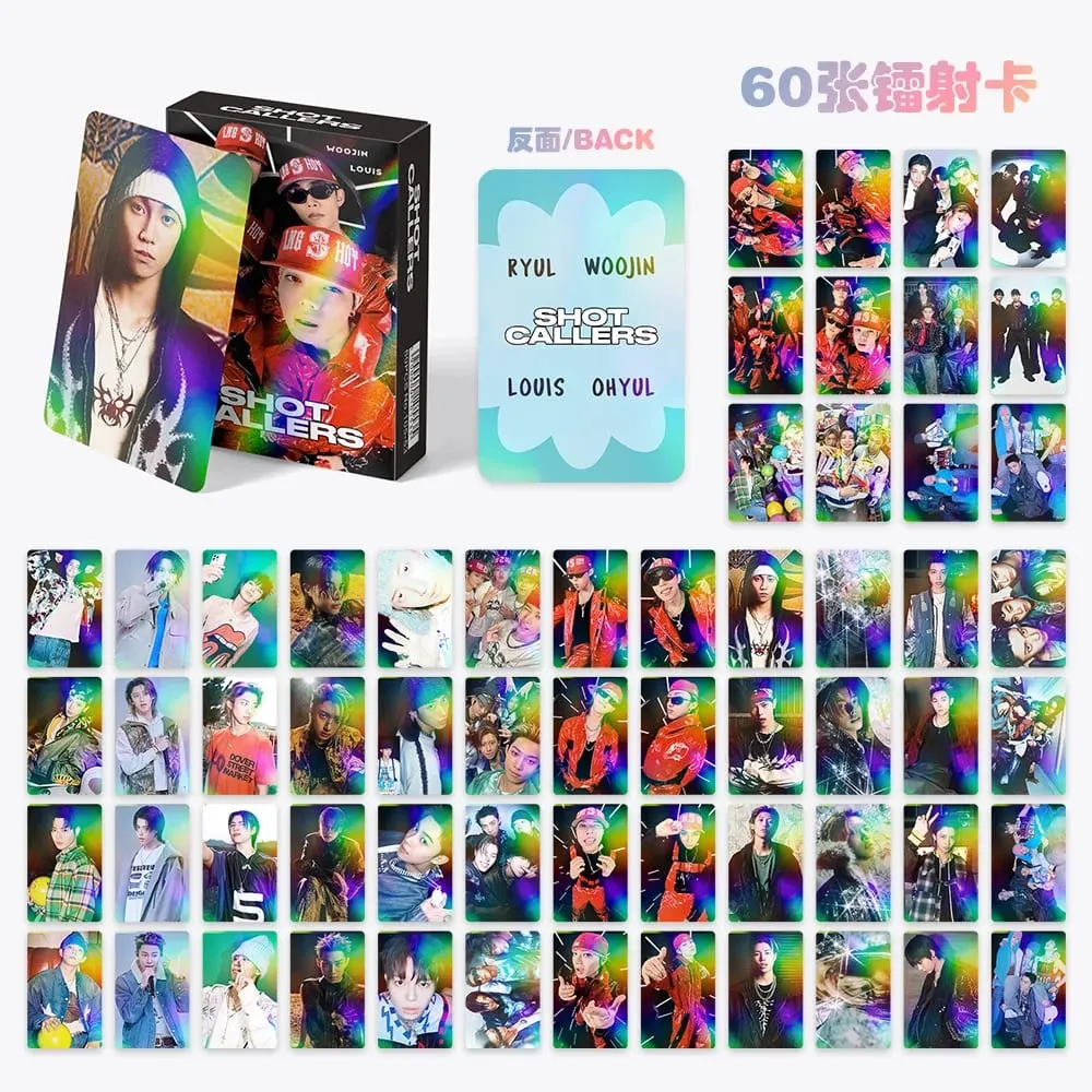 60pcs New Album LNGSHOT SHOT CALLERS Photocards Stickers Kpop Merch Lomo Cards Set Fans Collection Cards Gifts — image 3