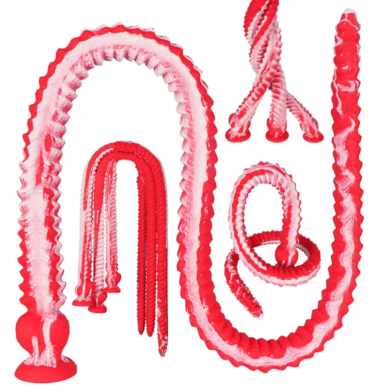 1M Super Long Silicone Anal Plug Dildos Prostate Massage Anus Dilator Large Anal Whip Deep ButtPlug Adult Sex Toys for Men Woman — image 1