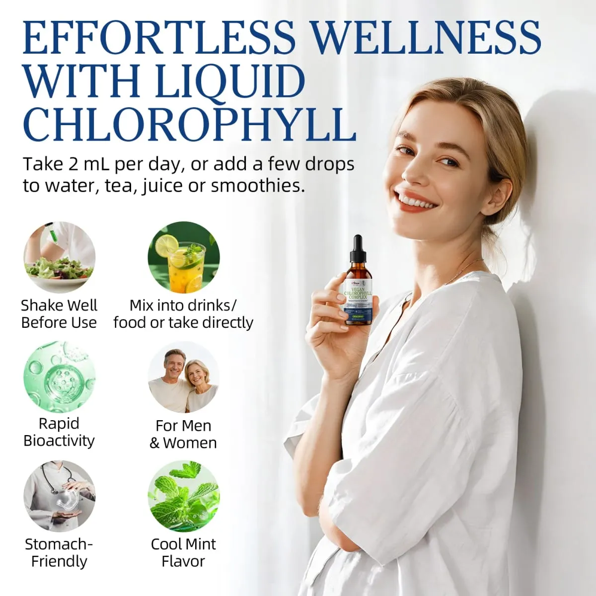 Alliwise 200mg High Potency Chlorophyll Drops for Enhanced Immunity Digestive Health Antioxidant Parsley + Vitamin C Nourishes — image 7