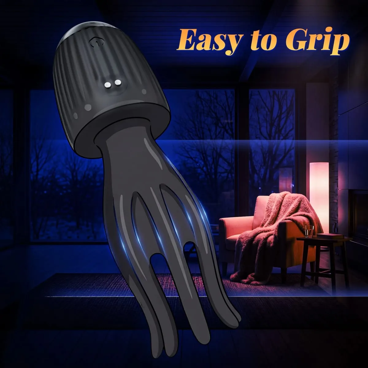 Thrusting Male Masturbator Penis Vibrator Glans Trainner with 4 Cock Rings Clit Nipple Stimulator Adults Sex Toys for Men — image 5