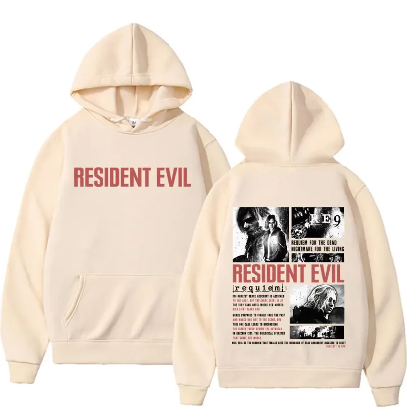 Resident Evil Requiem Sweatshirts Leon Kennedy Grace Ashcroft 90s Vintage Hoodies Men Women Fashion Classic Pullovers Streetwear — image 5