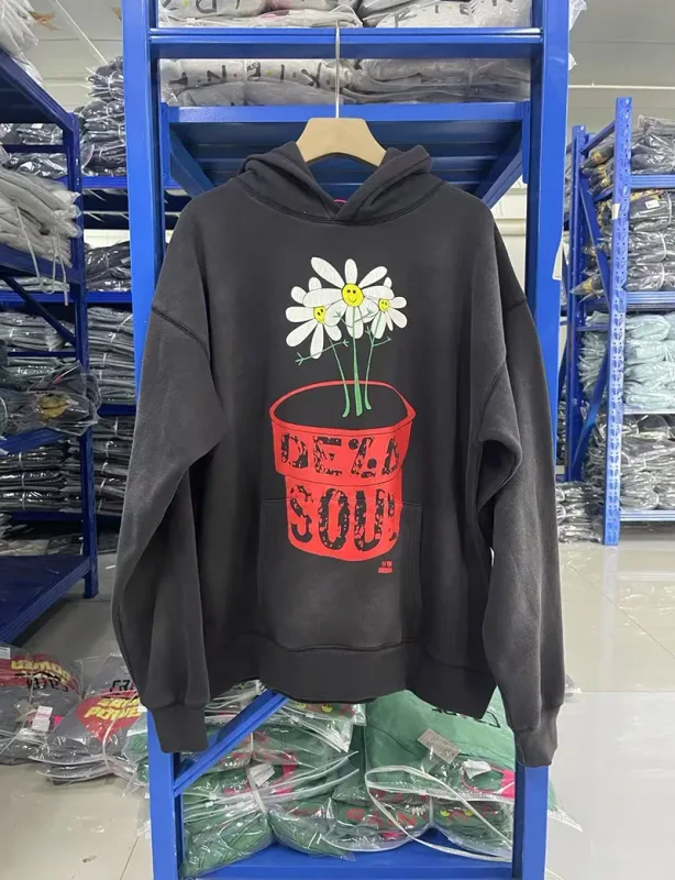 25FW Washed Grey SAINT Hoodies Men Woman Oversize Streetwear Damaged Hooded Pullovers Graphic Print Sweatshirts — image 16