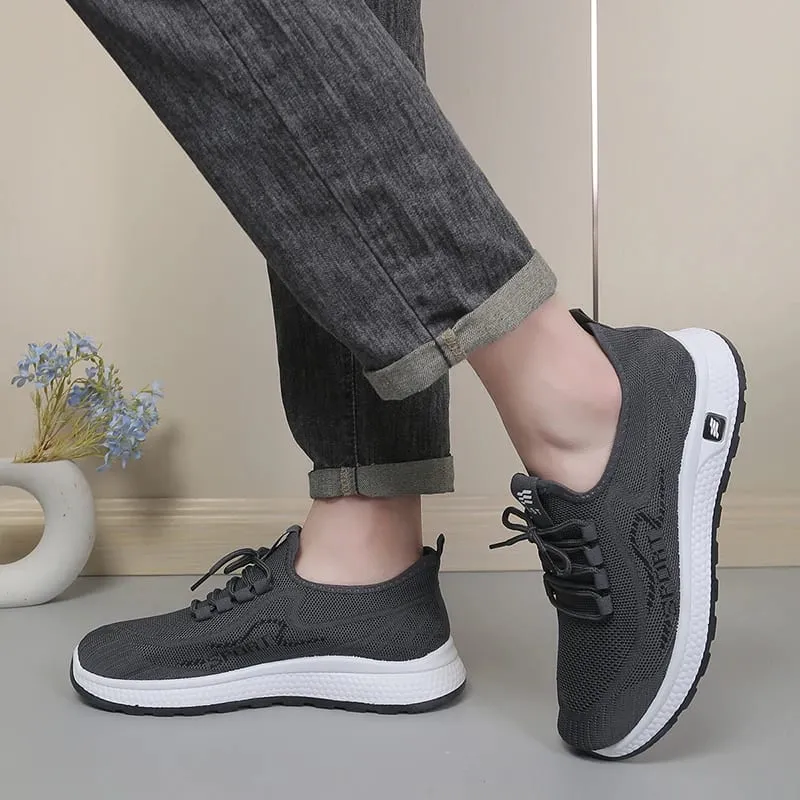 Men's Breathable Mesh Sport Sneakers Elevated Comfortable Walking Shoes Lightweight Casual Athletic Shoes for Daily Wear — image 5