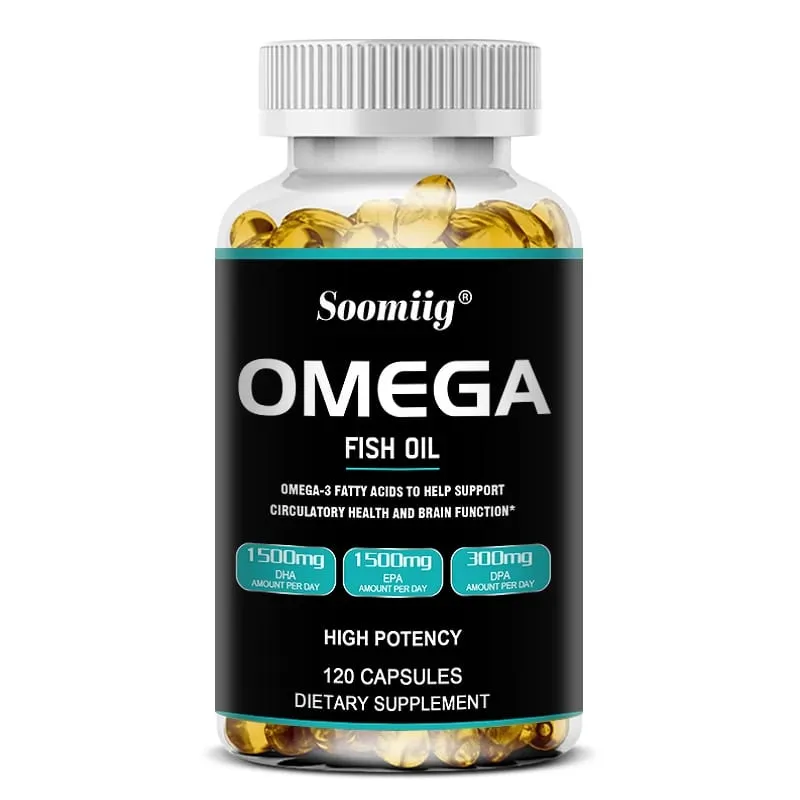 Omega 3 halolaj lágyzselé 3300 mg nagy hatékonyságú EPA-val és DHA-val Támogatja az energiát, a szívet, az ízületeket, a szem bőrét és az immunitást — image 9