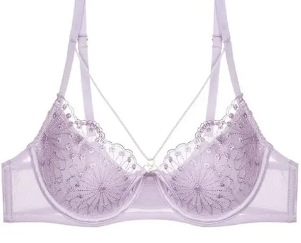 Pure Desire Sexig fransk spetsbh för kvinnor Sommar Tunn Cup Push-Up BH Casual Mode Underkläder Underkläder 34‑40 BANERDANNI — image 10