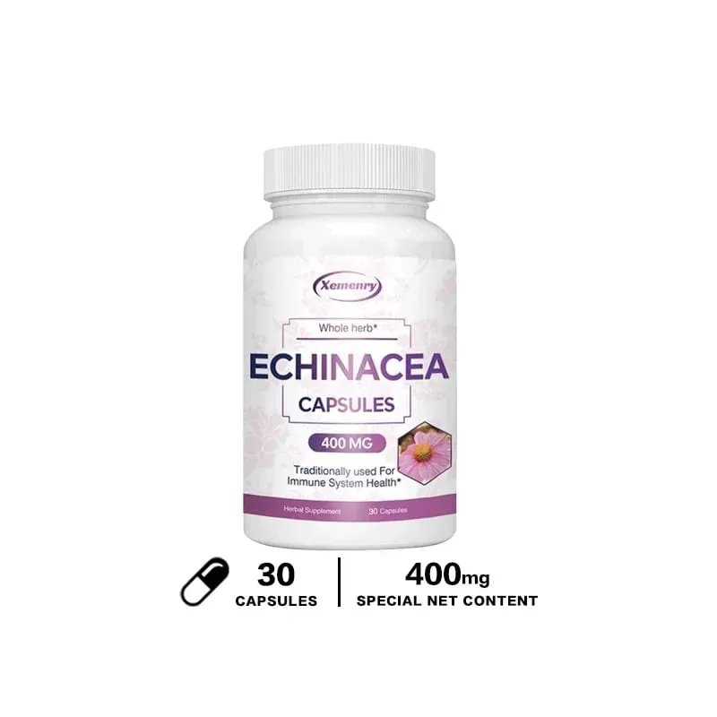 Echinacea Capsules 400 Mg - Sinusuportahan ang Immune at Respiratory Health at Binabawasan ang Haba ng Cold Supplement — image 8