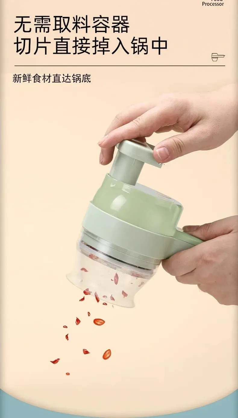 Electric Vegetable Chopper Multifunctional Garlic Ginger Onion Cutter For Home Kitchen Food Slicer And Dicer — image 7