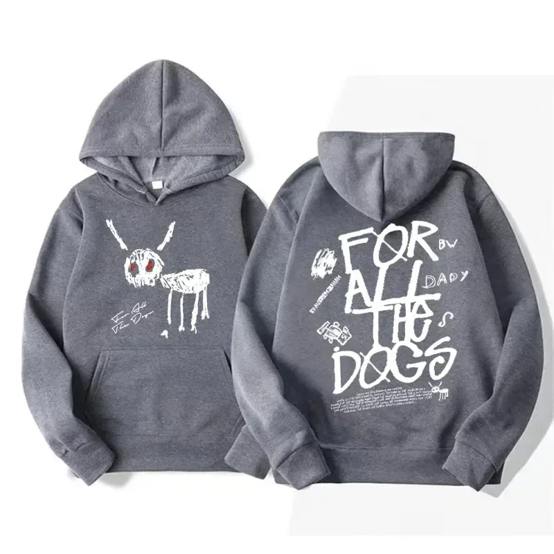 Men Women Fashion Hip Hop Pullovers Sweatshirt Vintage Streetwear Hoodie Rapper Drake New Album for All The Dogs Graphic Hoodies — image 19