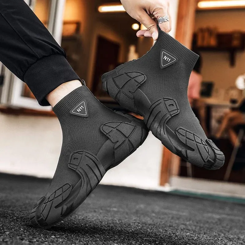 Outdoor Men Casual Boots Winter Designer Soft Sneakers Breathable Mens Socks Shoes Slip on Flat Lightweight Walking Sport Shoes — image 7