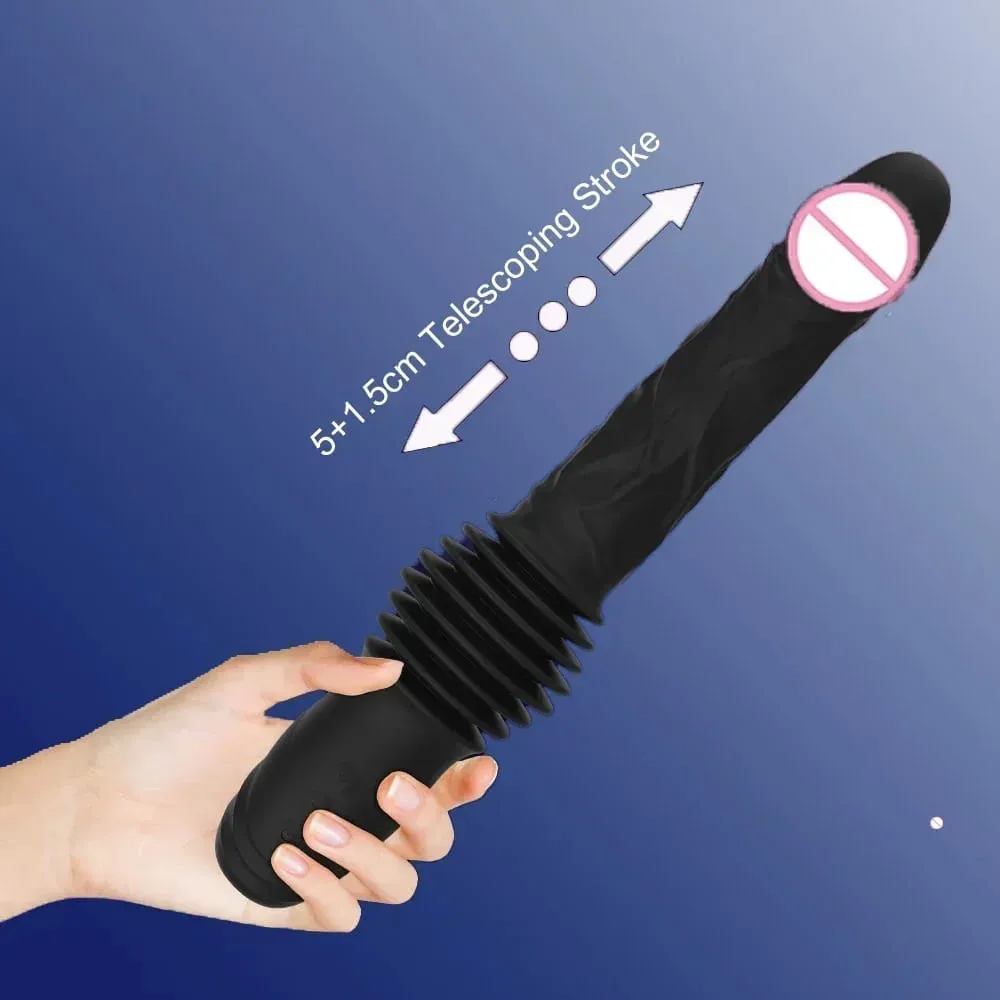 Remote Control King Thrusting Dildo 5cm+1.5cm Dual Expansion Distance 7 Poweful Vibrations Sex Toy Dildo Vibrator for Woman 18