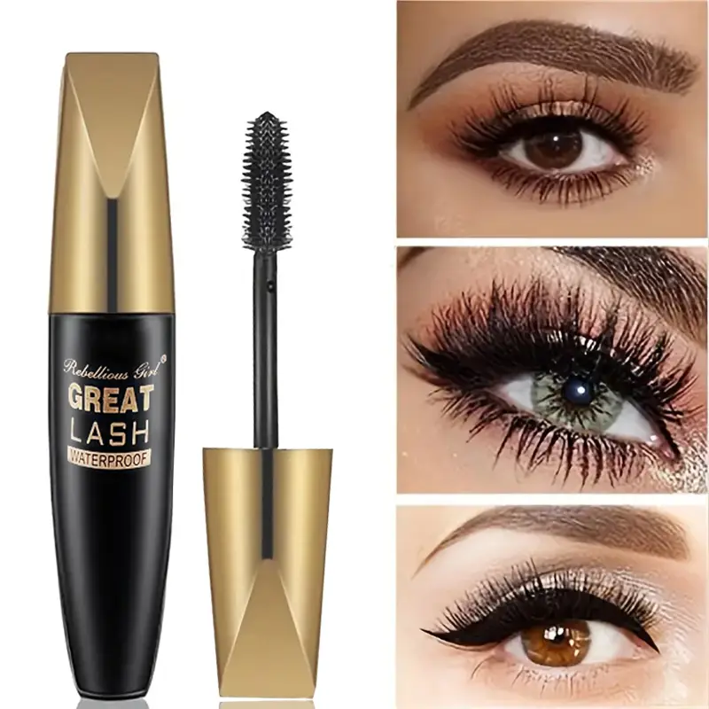 5D Black Waterproof Mascara Lengthens Eyelashes Extension Thick Silk Fiber Mascara Female Makeup Eye Cosmetics Tools for Gifts