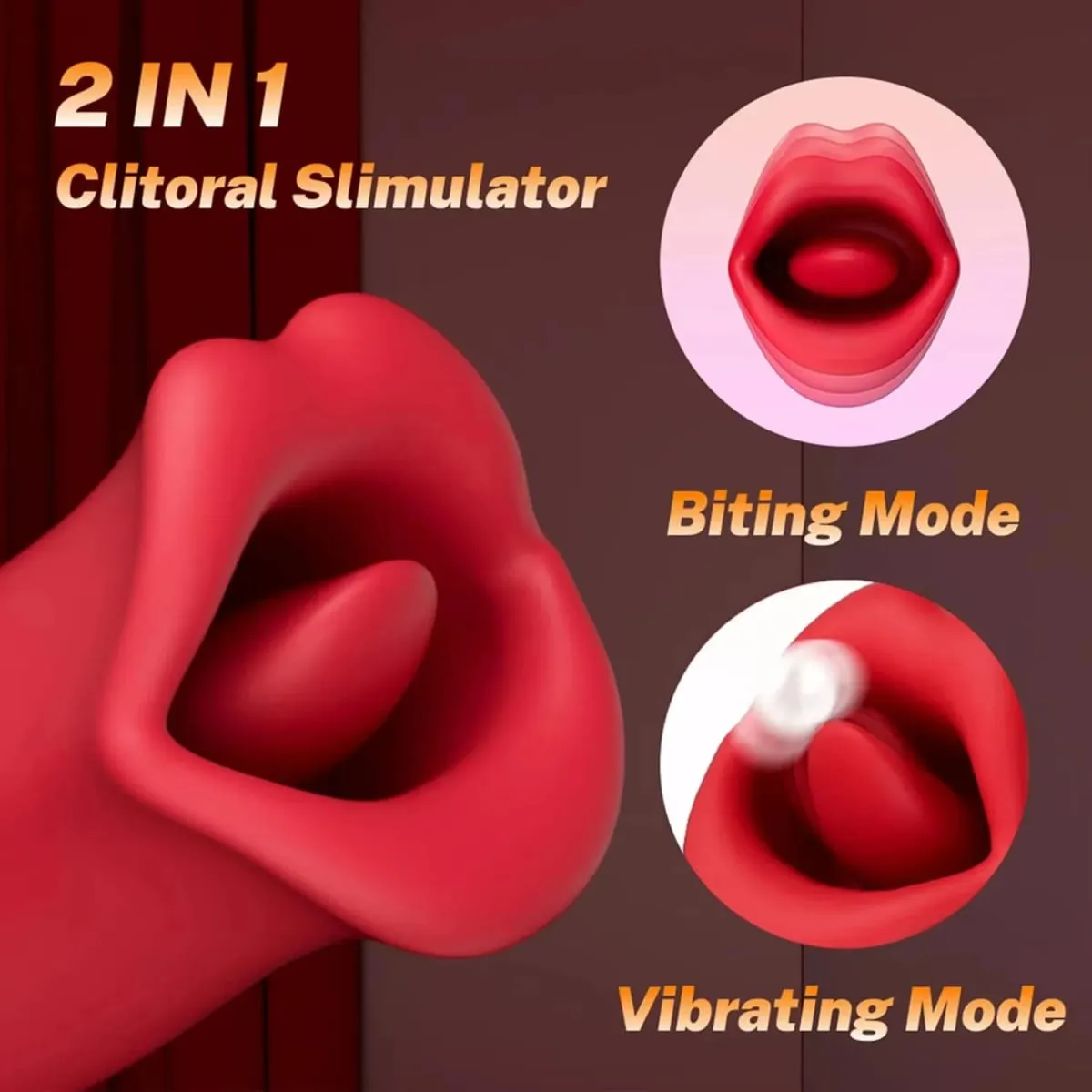 G-punktsvibrator för damer dildotunga slickar sugande bröstvårtor och klitoris stimulator för onani för kvinnor Real Feel Silikon Vuxen T — image 2