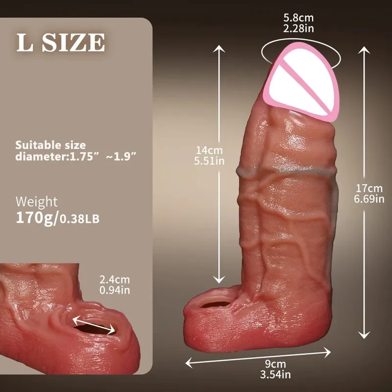 Mga Laruang Sex ng Lalaki na Reusable Realistic Stretchable Silicone Penis Ring Cock Ring Delay Ejaculation Semen Lock Ring Mga Sex Toys para sa Lalaki Penis Sleeve Soft Penis Dildo Locking Ring At Makatotohanang Texture Sheath Cock Ring Penis Angkop Para sa Mga Lalaki Mag-asawa Se — image 11