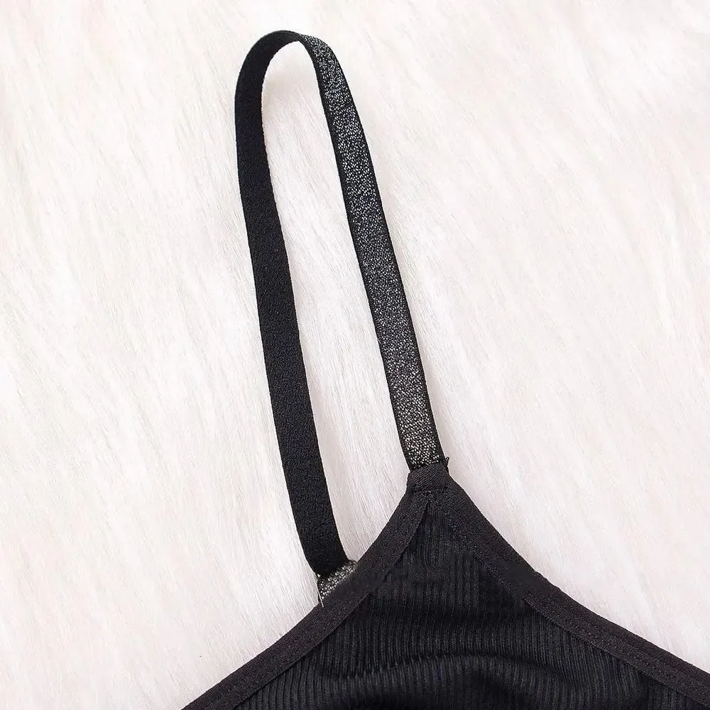 1Set Shiny Women Seamless Bra Set Adjustable Shoulder Strap Breathable Lingerie Set Comfortable Low Waist Panties Underwear Set — image 3