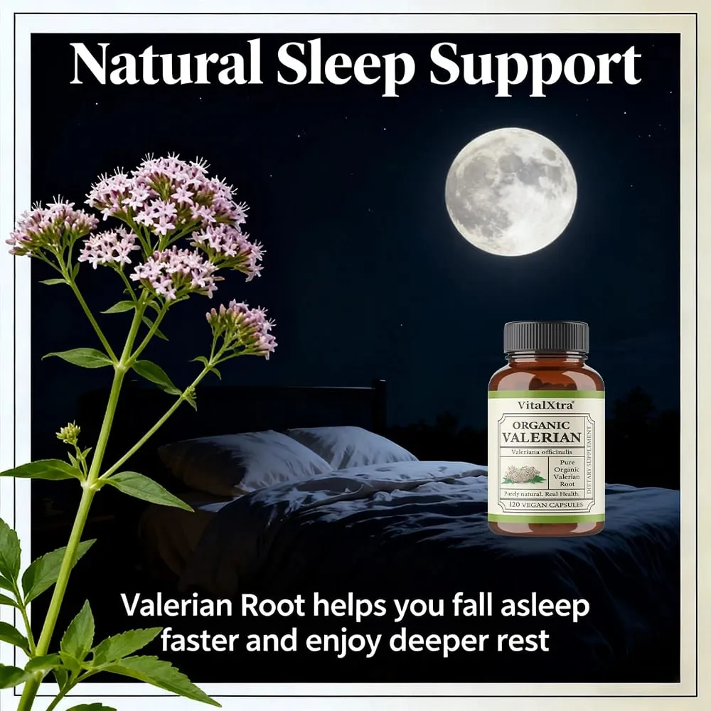Premium Valerian Root Capsules 450mg Natural Sleep & Relaxation Support Relieves Stress Vegan Non-GMO for Men & Women — image 4