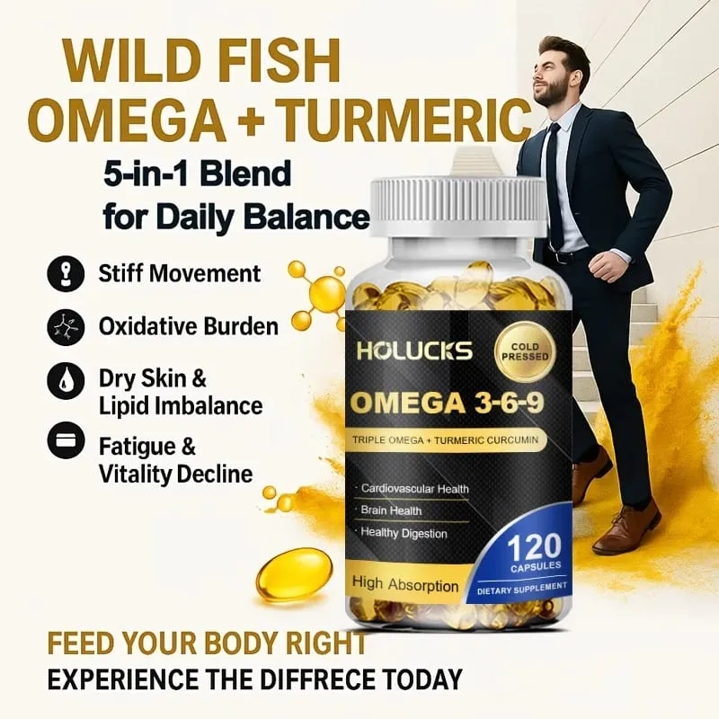 Omega 3-6-9 Fish Oil Capsules for Heart Brain Health & Healthy Digestion Cognitive Function Immune Support — image 3