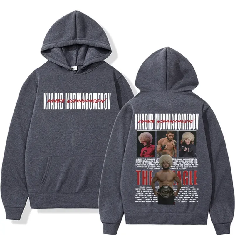 Khabib Nurmagomedov A ÁGUIA Merch Moletom Roupas Masculinas Harajuku Clássico Oversized Hoodies Lã de Alta Qualidade Aconchegante Moletom Com Capuz
