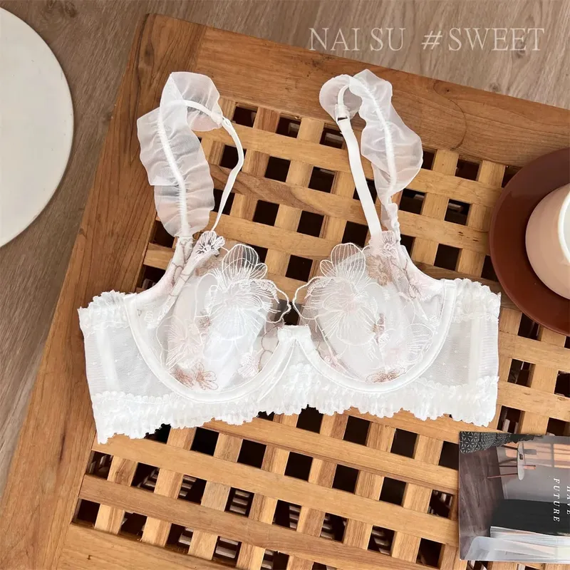 Everyday Japanese Minimizer Bra Large Bust Rabbit Ear Cup Anti Sagging Breathable Lace Support Ultra Thin Comfort MOYISU Sexy AB — image 9