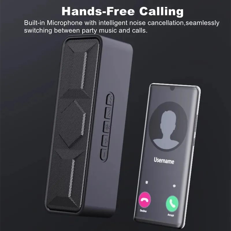 Bluetooth-högtalare Bärbar Trådlös 10W Dual Driver Stereo Hög Bas TWS FM TF USB AUX Hands-Free BT 5.0 10H Hemma Utomhusfest — image 3