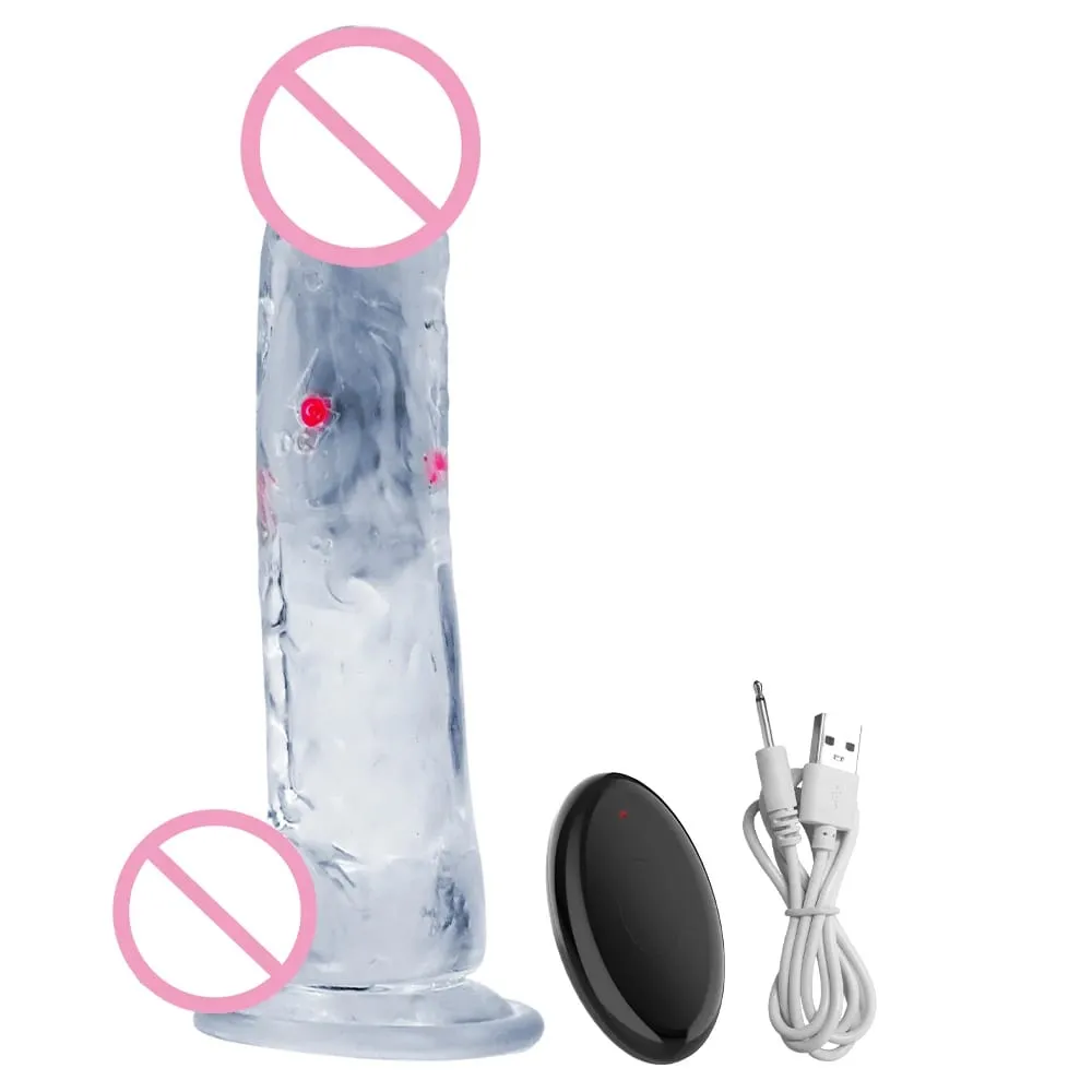 Remote Control Soft Realistic Dildo for Women G-spot Vibrator with LED Light Fake Penis Female Masturbation Sex Toy for Women — image 5