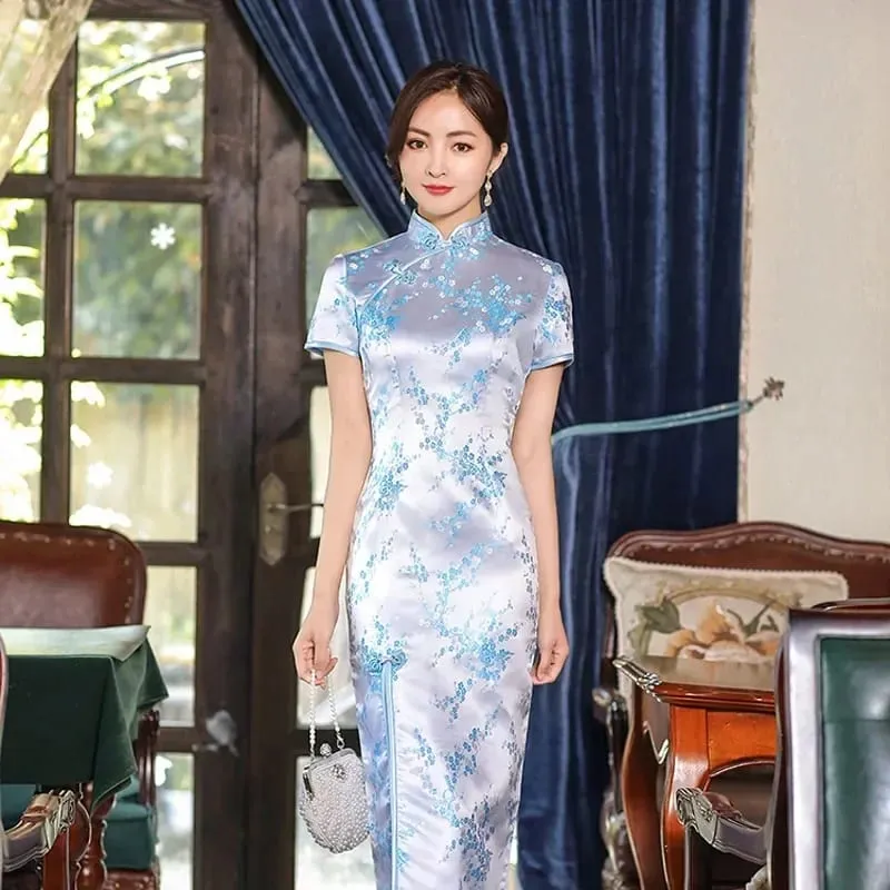 Roupas de moda festa vintage casual verão elegante tradicional chinês roupas cheongsams vestido chinês qipao estilo étnico — image 9