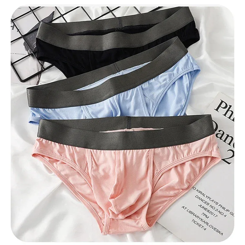 Men's Modal Briefs, Dual Separate Pouch Design, Ultra Thin Breathable High Stretch Underwear, Daily Comfort Wear — image 1