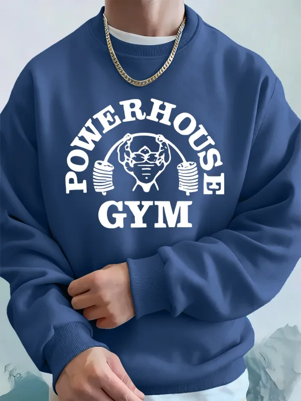 Powerhouse ginásio carta impressão moletom masculino inverno velo quente hoodie coreano solto crewneck pullovers hip hop roupas masculinas — image 18