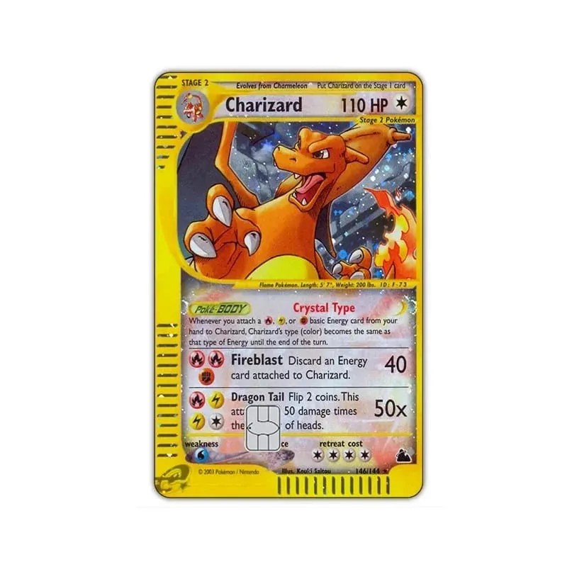 Credit Card Skin Sticker Anti-degaussing Anime Charizard Stickers for VISA JCB MasterCard and Other IC Cards