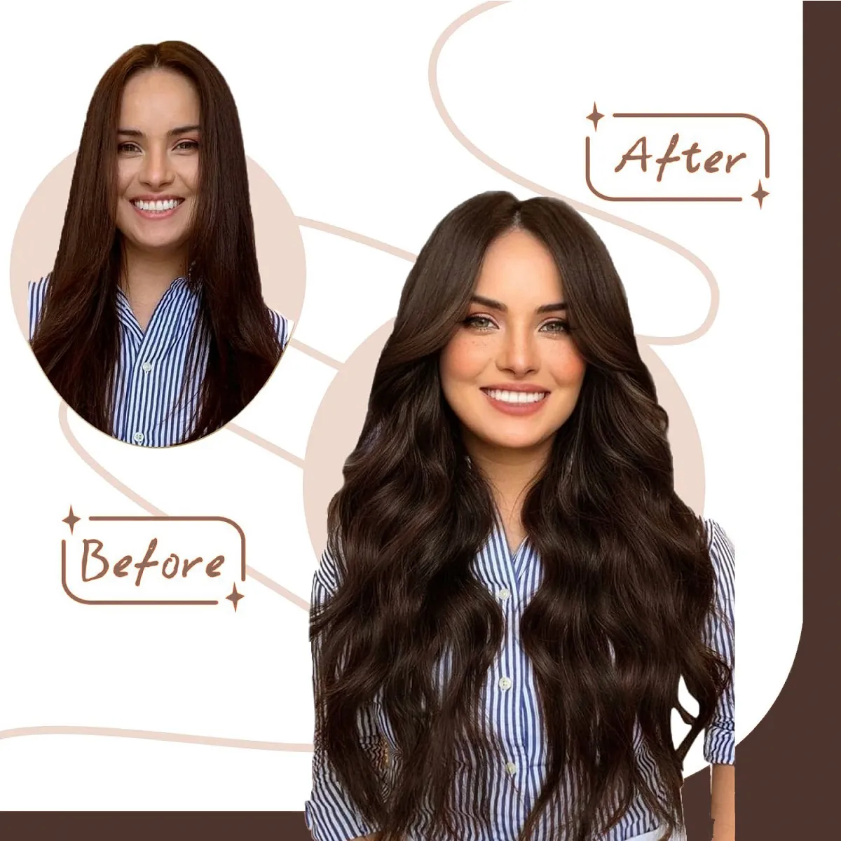 Invisible Tape in Hair Extensions 100% Remy Human Hair Dark Brown Hair Extensions for Women Adding Length And Volume — image 6