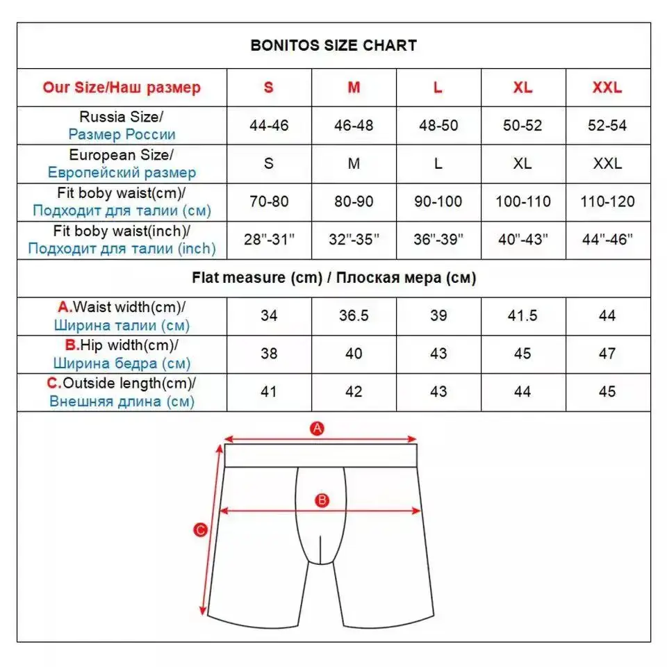 Mode Lång Herr Boxershorts Polyester Underkläder för Man Kalsonger Sexiga Herrtrosor Bekväma Stretch Boxershorts Herr — image 14