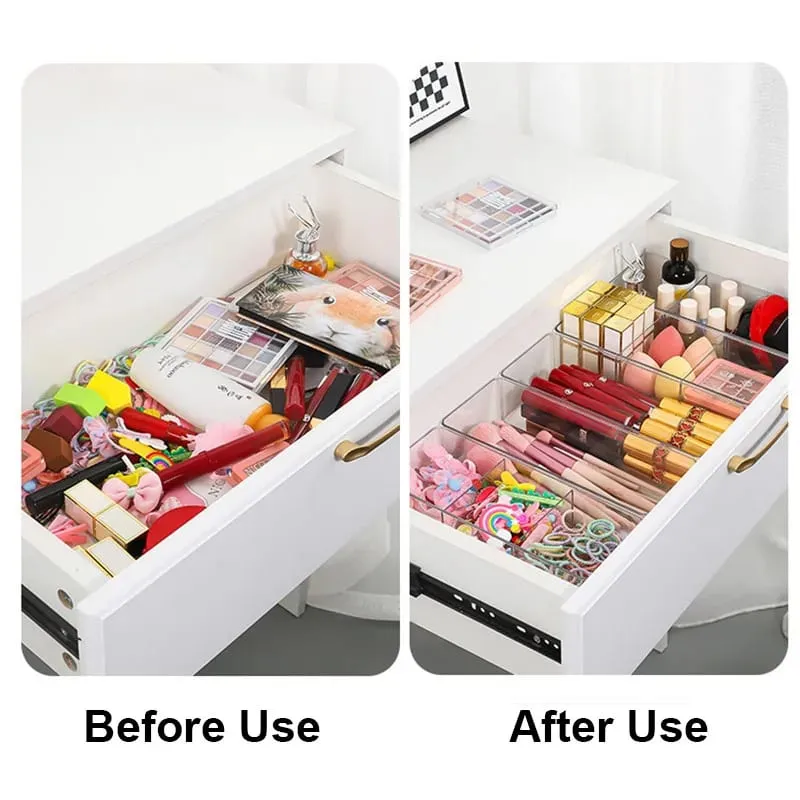 Acrylic Cosmetics Storage Box for Lipstick Makeup Brushes Layered Storage Desktop Drawer Comestic Tools Makeup Puff Storage Box — image 6