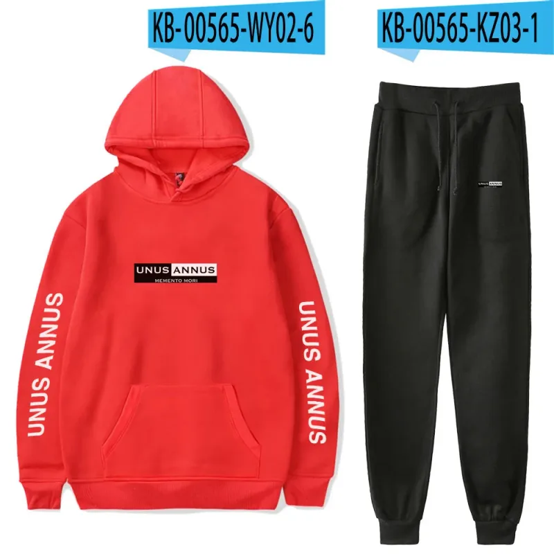 Popular Comfortable Unus Annus Print Sweatshirt Sweatpants Suit Hoodies+ Trousers Suit Boys/Girls 2 Piece Set Clothes — image 29