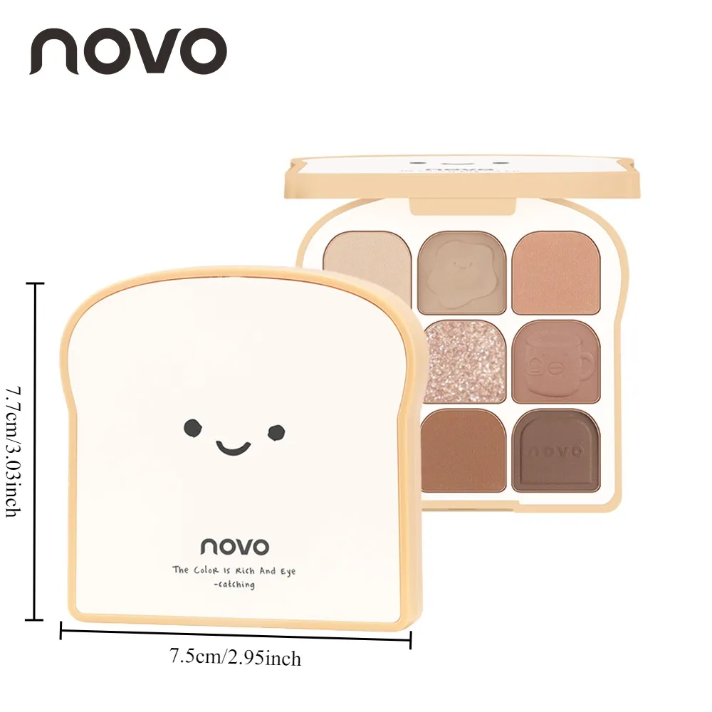 Qingcai Soft Fantasy Toast Eye Shadow Plate Pearl Eye Plate Cute Makeup Palette Women'S Cosmetics Lasting Natural — image 7