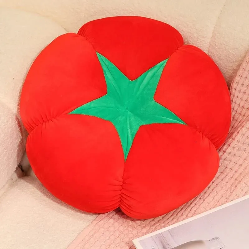 Kawaii Simülasyon Sebze Meyve Peluş Yastık Trabzon Hurması Shiitake Mantar Domates Yumuşak Dekor Yastık Yatak Odası Kanepe Hediye — image 8