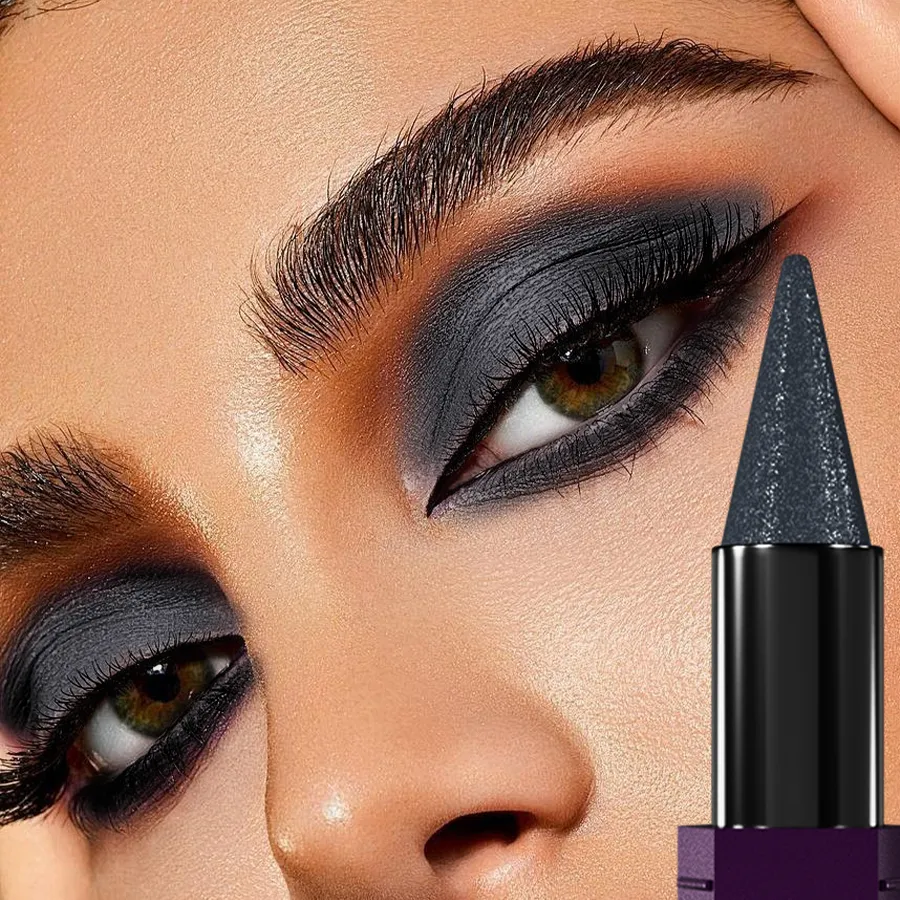 1PC black metallic eyeshadow stick shimmer waterproof glitter eye shadow Korean makeup for eye or lip cosmetic lipstick beauty — image 2
