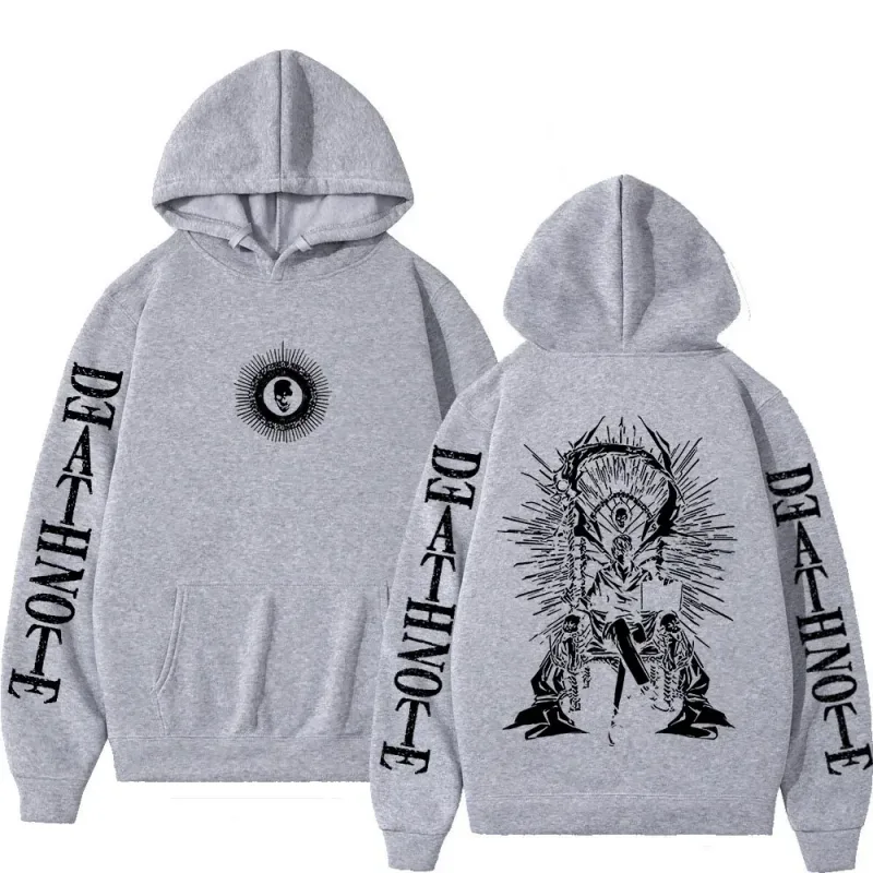 Y2K Anime Death Note Hoodies Yagami Light L·Lawliet Gothic Sweatshirt Men Women Clothing Fashion Long Sleeve Pullovers Streetwea — image 15